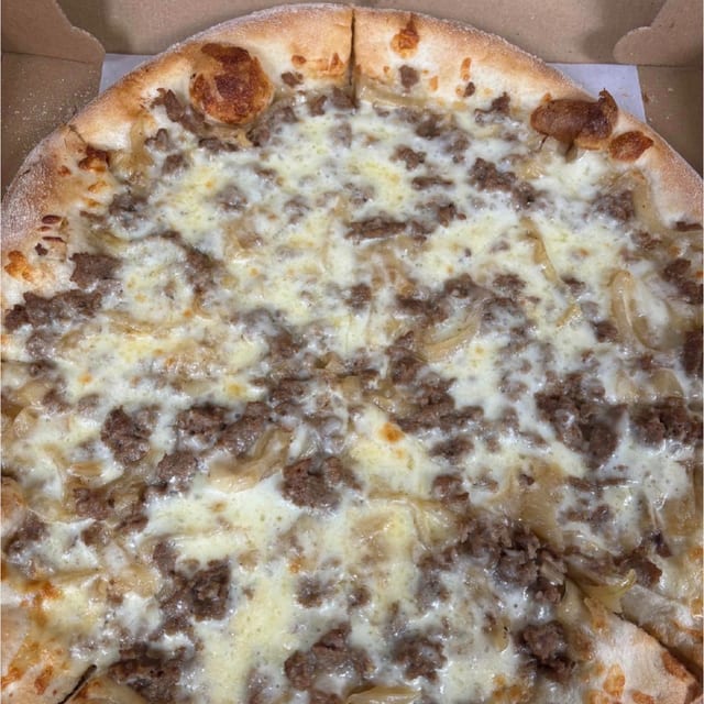 Philly Cheesesteak Pizza.